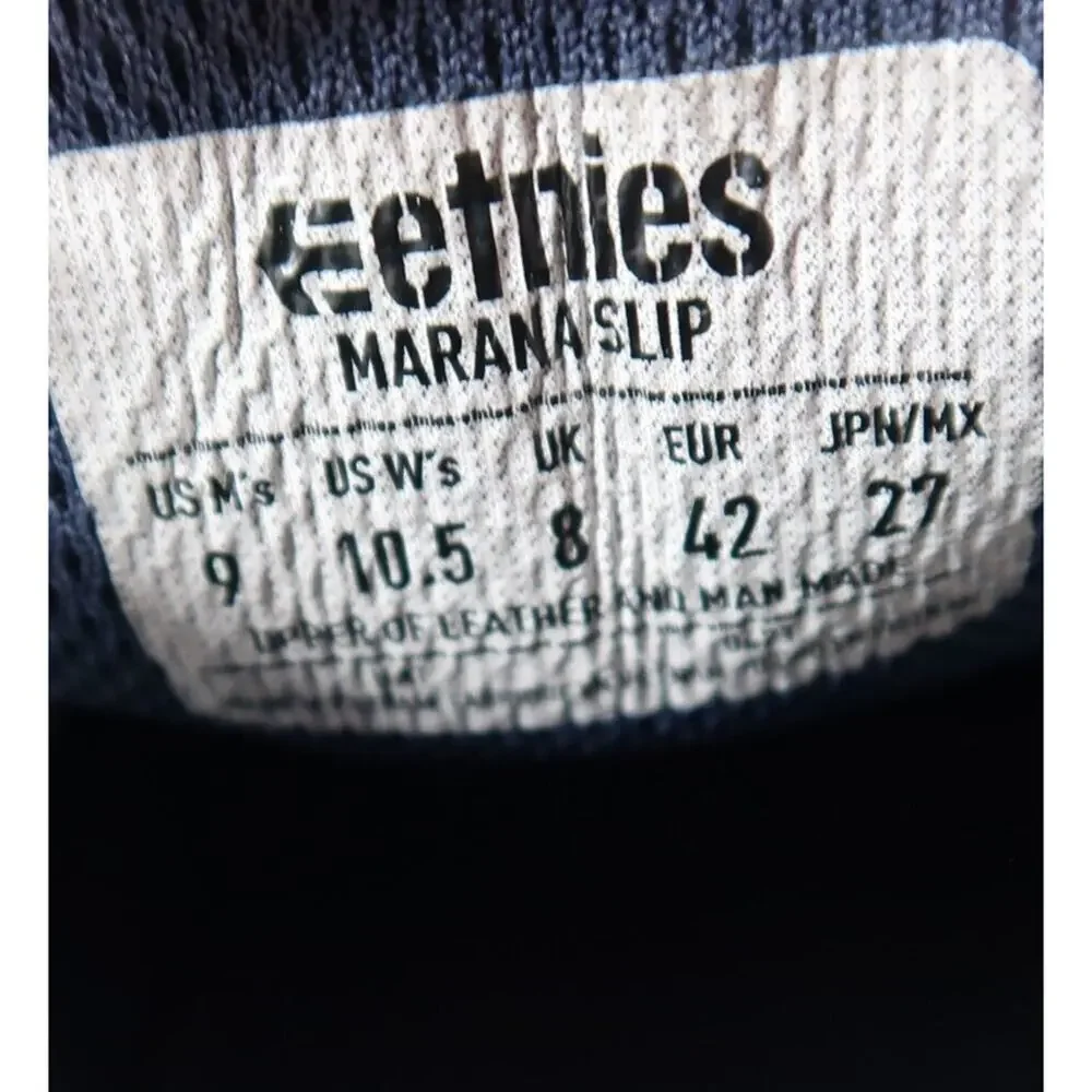 Etnies Shoes Mens 9 Sneakers Marana Slip On Casual Leather Skate Active Blue Low